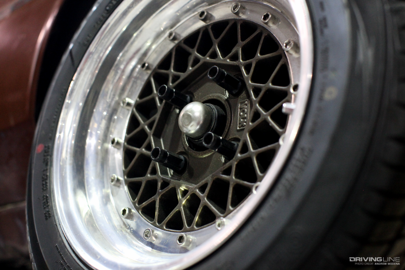 open ended lug nut volk mesh wheels