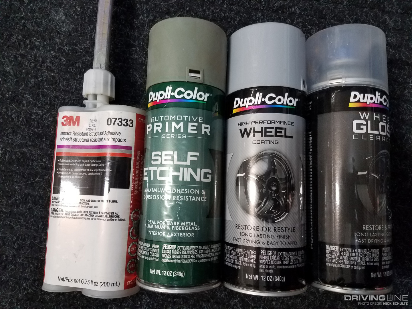Painted wheel repair supplies