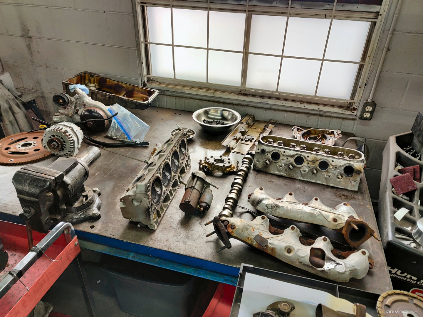 Disassembled LS engine