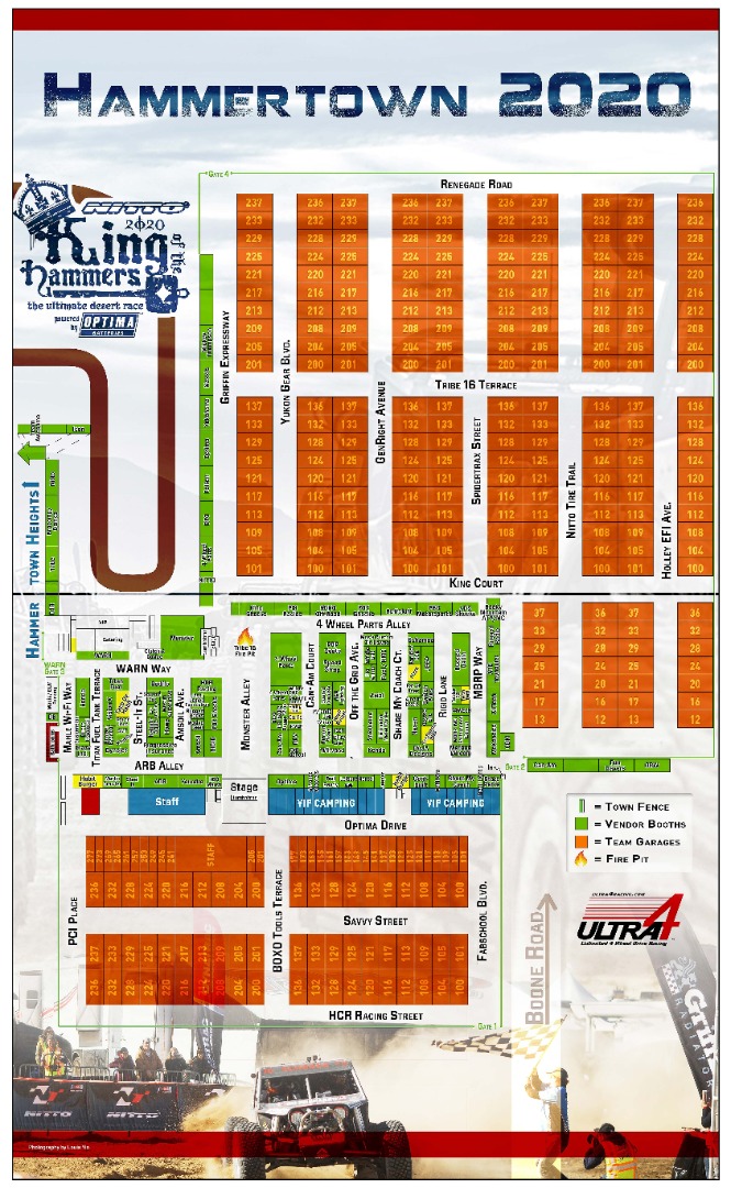 Official map of Hammertown for the 2020 KOH