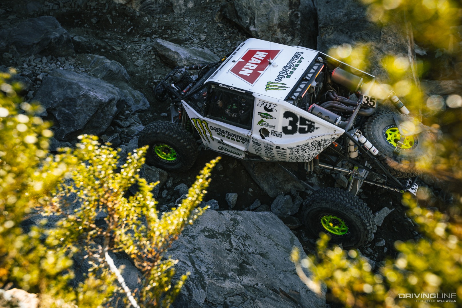 Bailey Campbell in the rocks