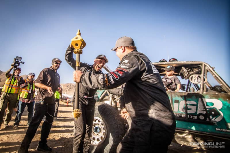 Josh Blyler and Co-Driver Celebrate After KOH 2020