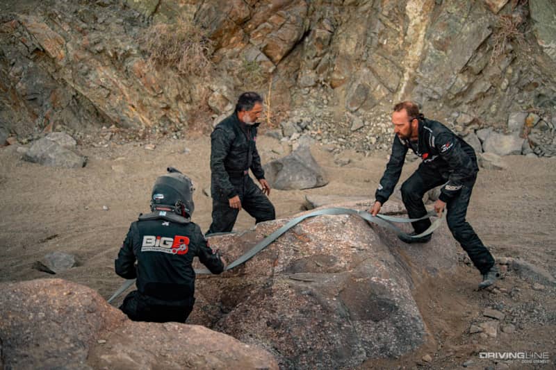 Josh Blyler getting help from Rick Waterbury