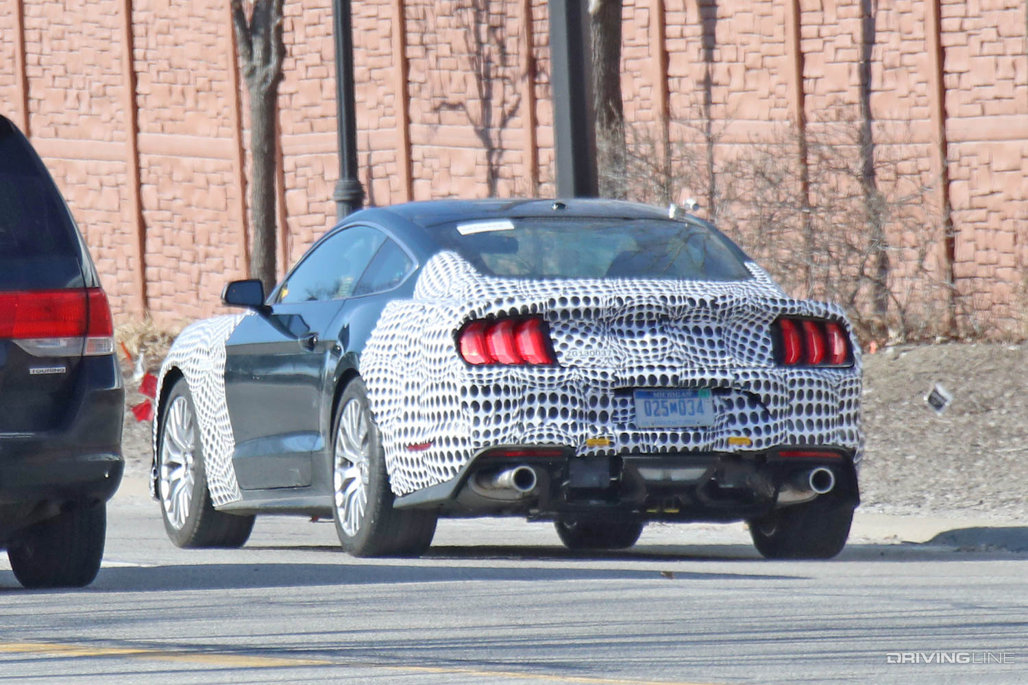 rear end of Bullitt or Mustang Mach 1 test mule