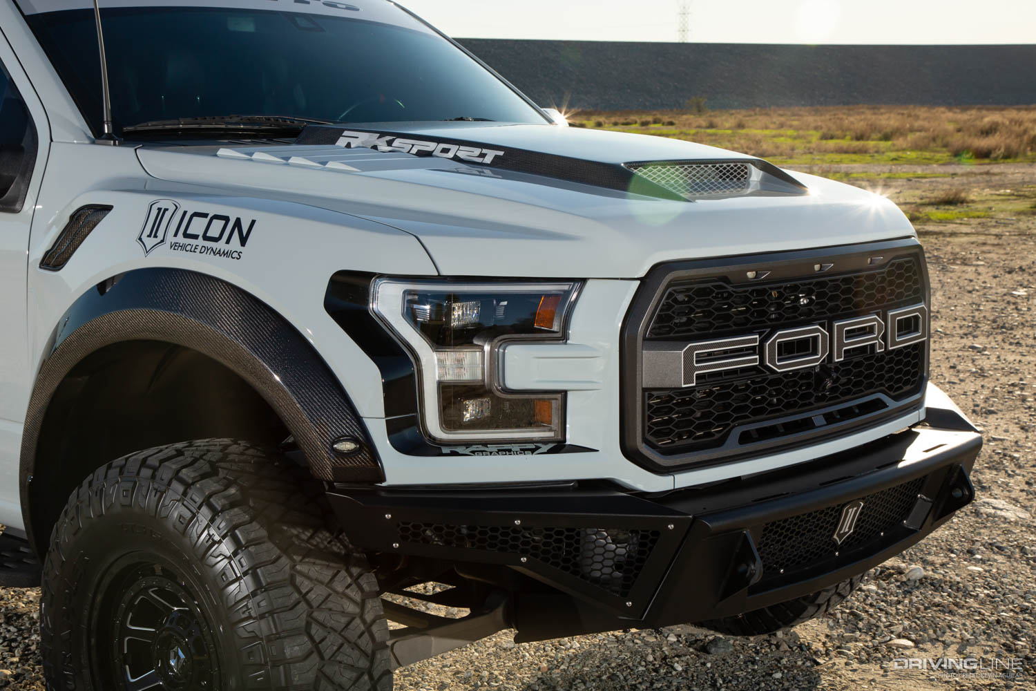 Carbon fiber fender flares on Ford F150