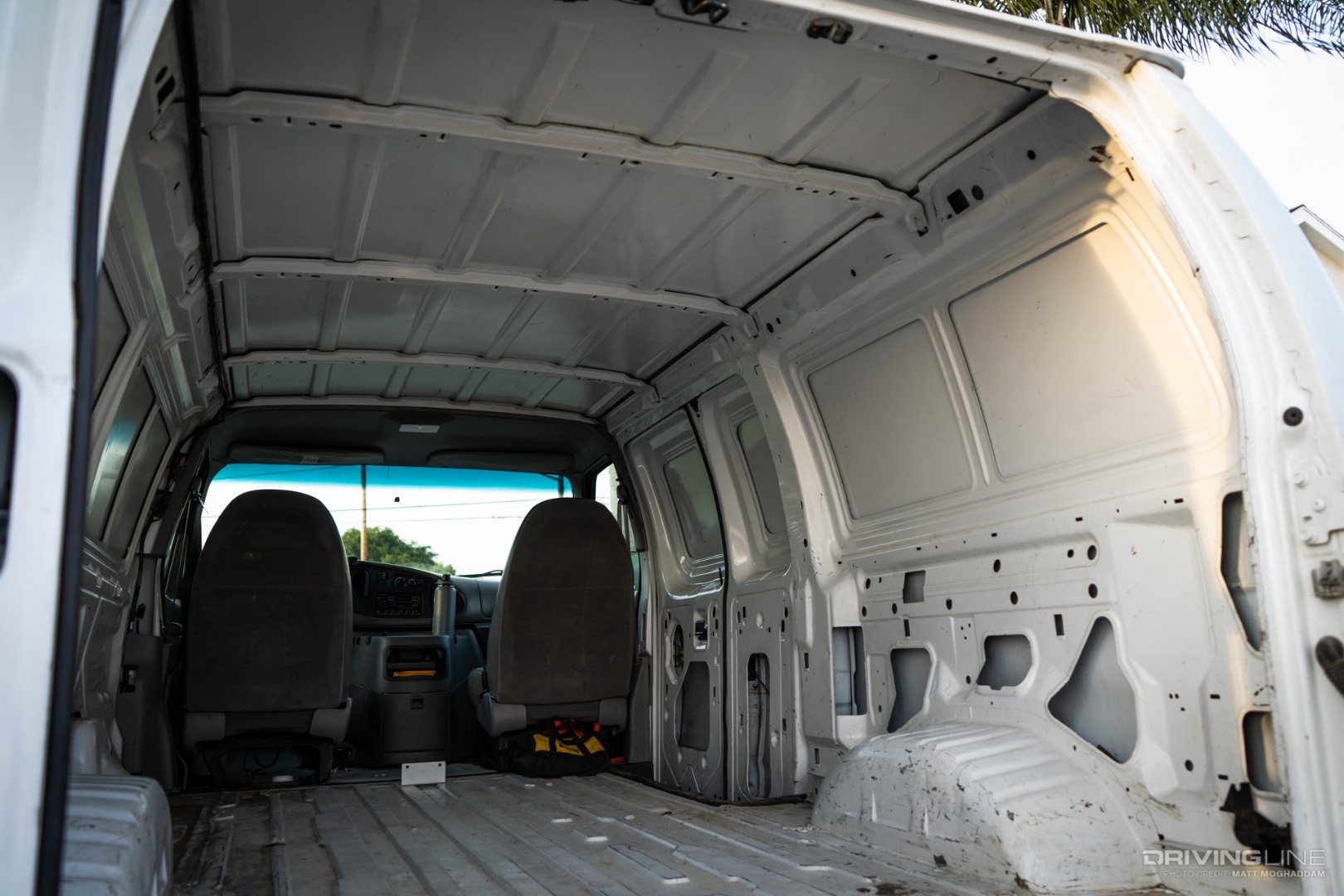 Ford E350 cargo van interior