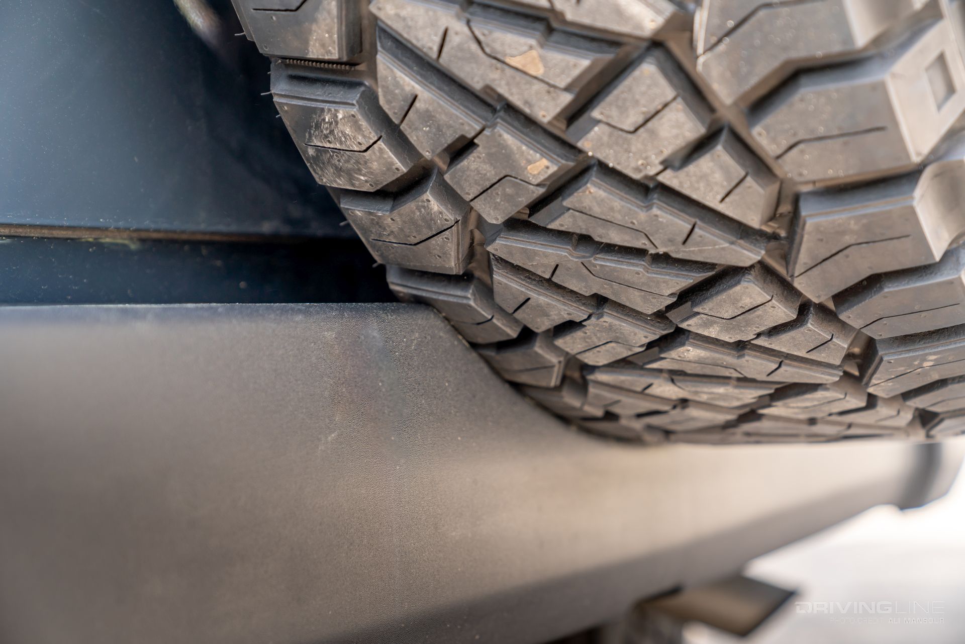 Jeep Wrangler JK 35s on stock tire carrier