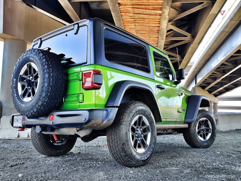 2020 Jeep Wrangler Rubicon Mojito! rear 3/4 under overpass