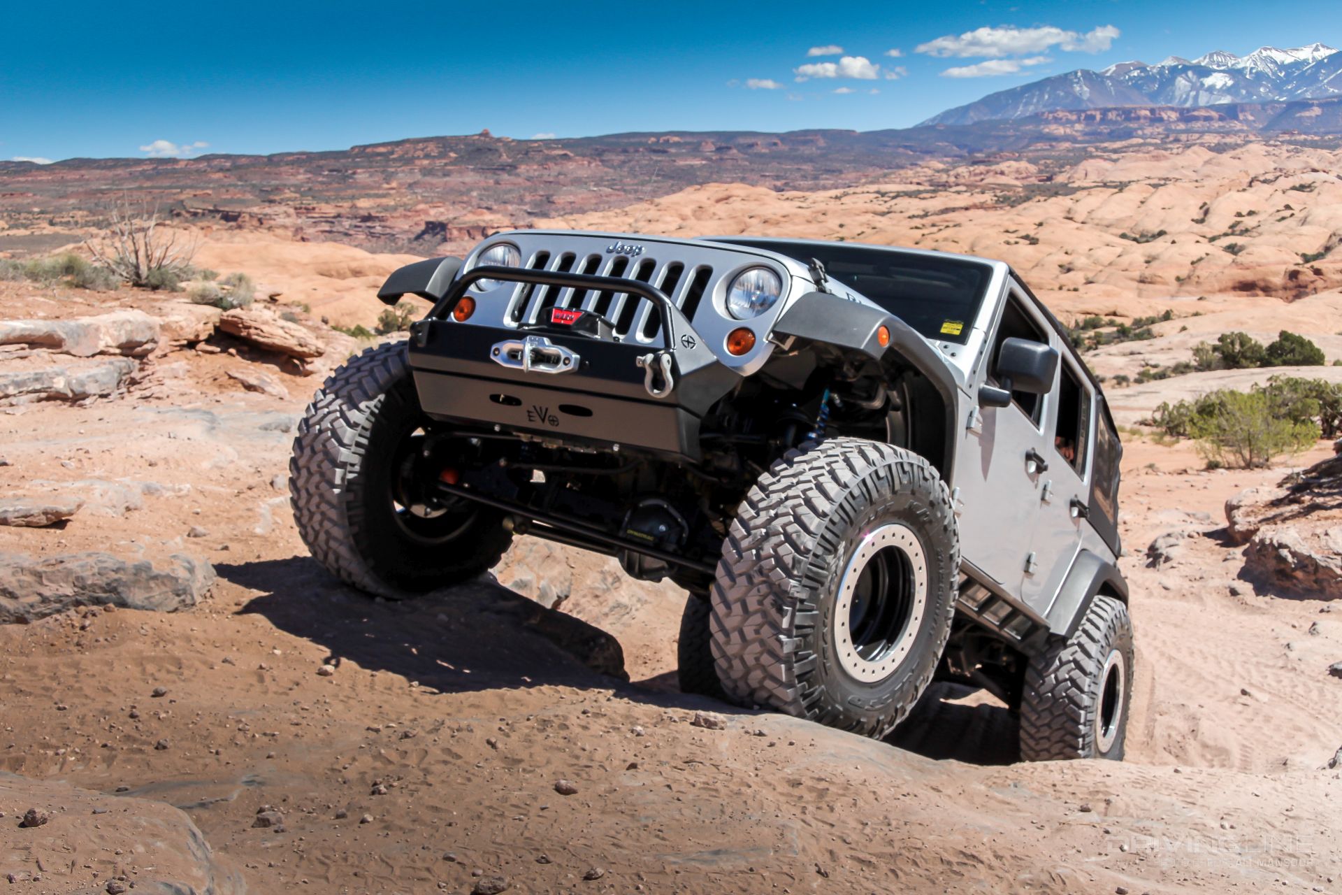 jk evo front bumper warn zeon 10-s moab utah trail grappler