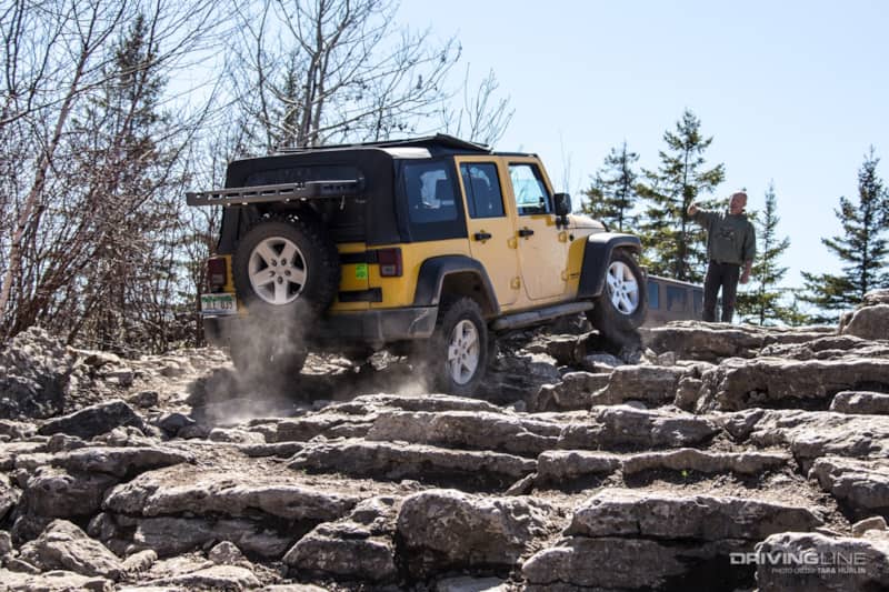 Jeep Wrangler on Drummond Island