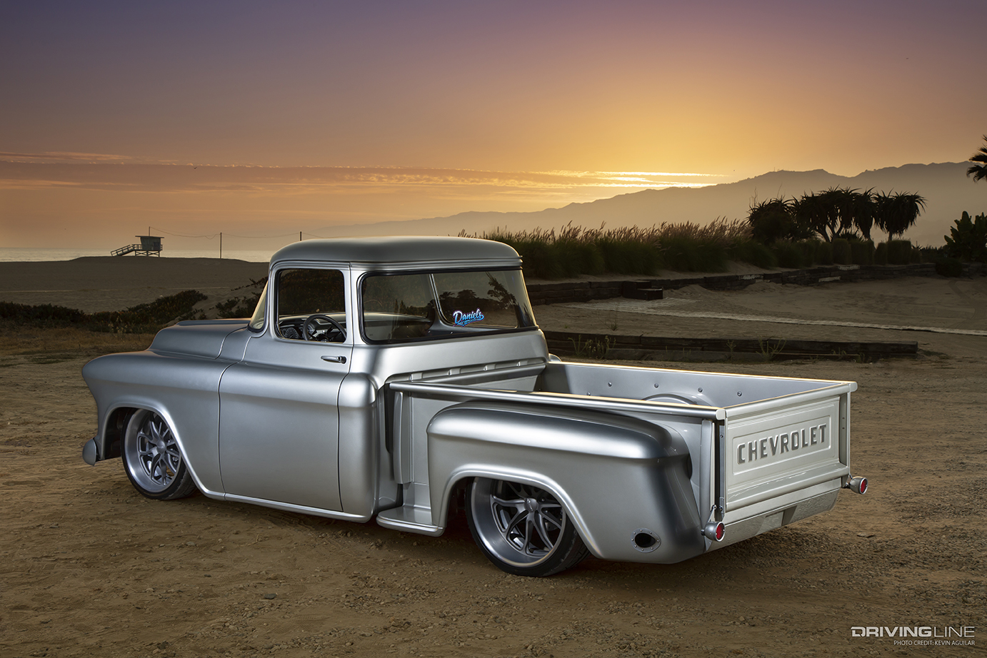 Rear of Brian Raposo's Cinderella '57 Chevy 3100 pickup