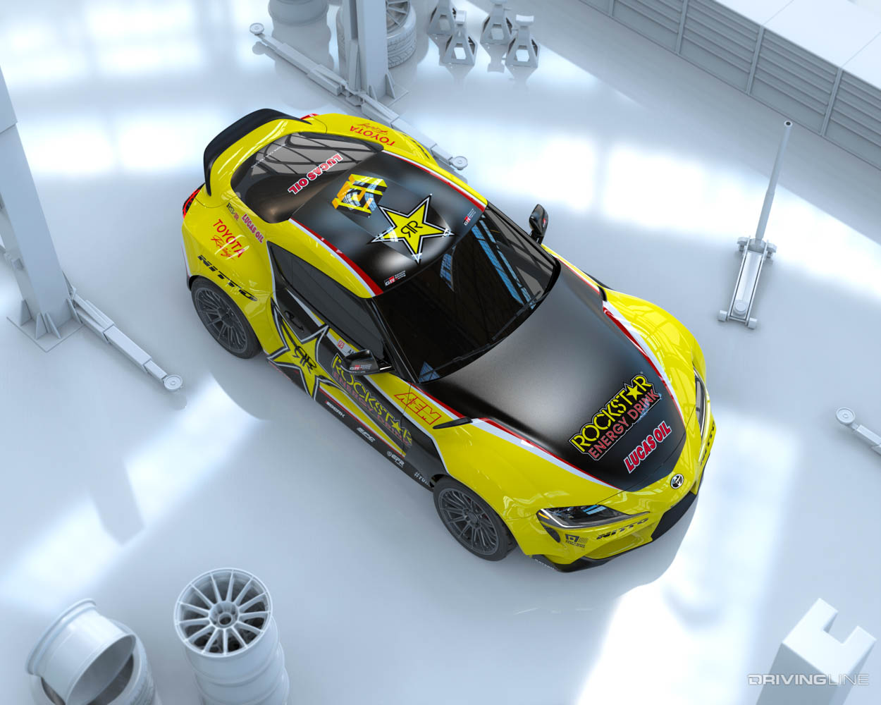 Fredric Aasbo Team Nitto 2020 Toyota Supra Formula Drift Car top view