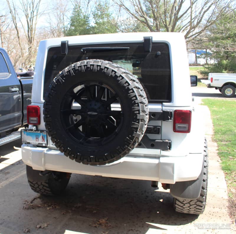 Spare Tire Rotation Jeep with trail grapplers