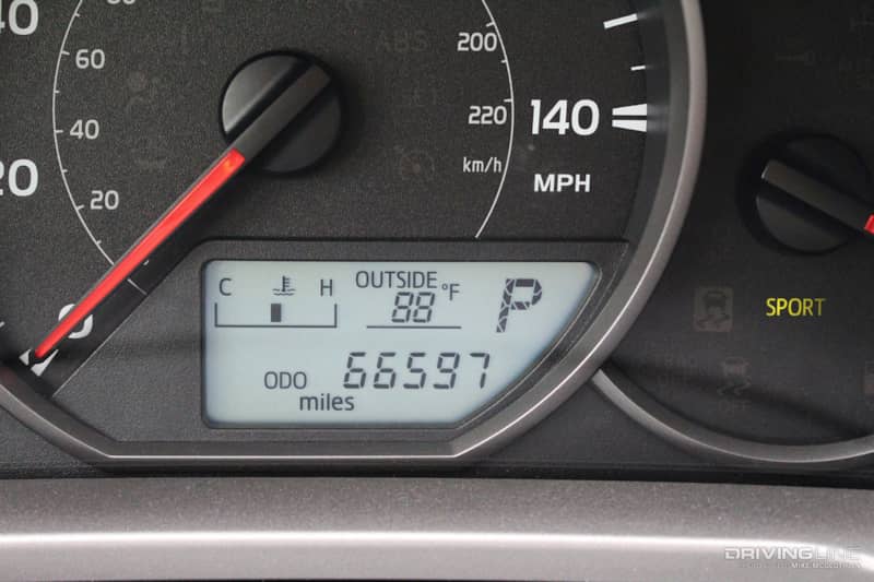 Toyota Odometer Mileage