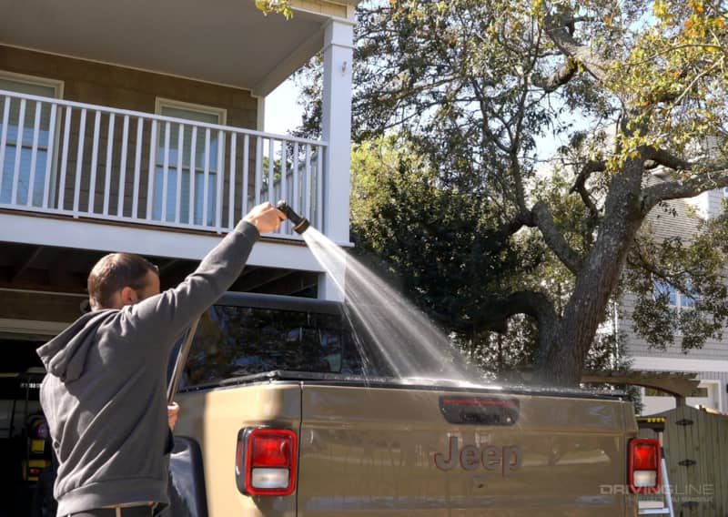 Jeep Gladiator Rubicon Bestop EZRoll cover water test