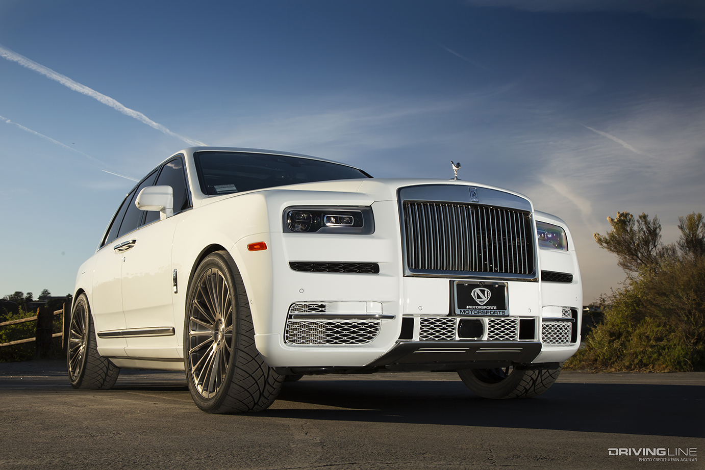 Front of Nick Cannon's Rolls Royce Cullinan