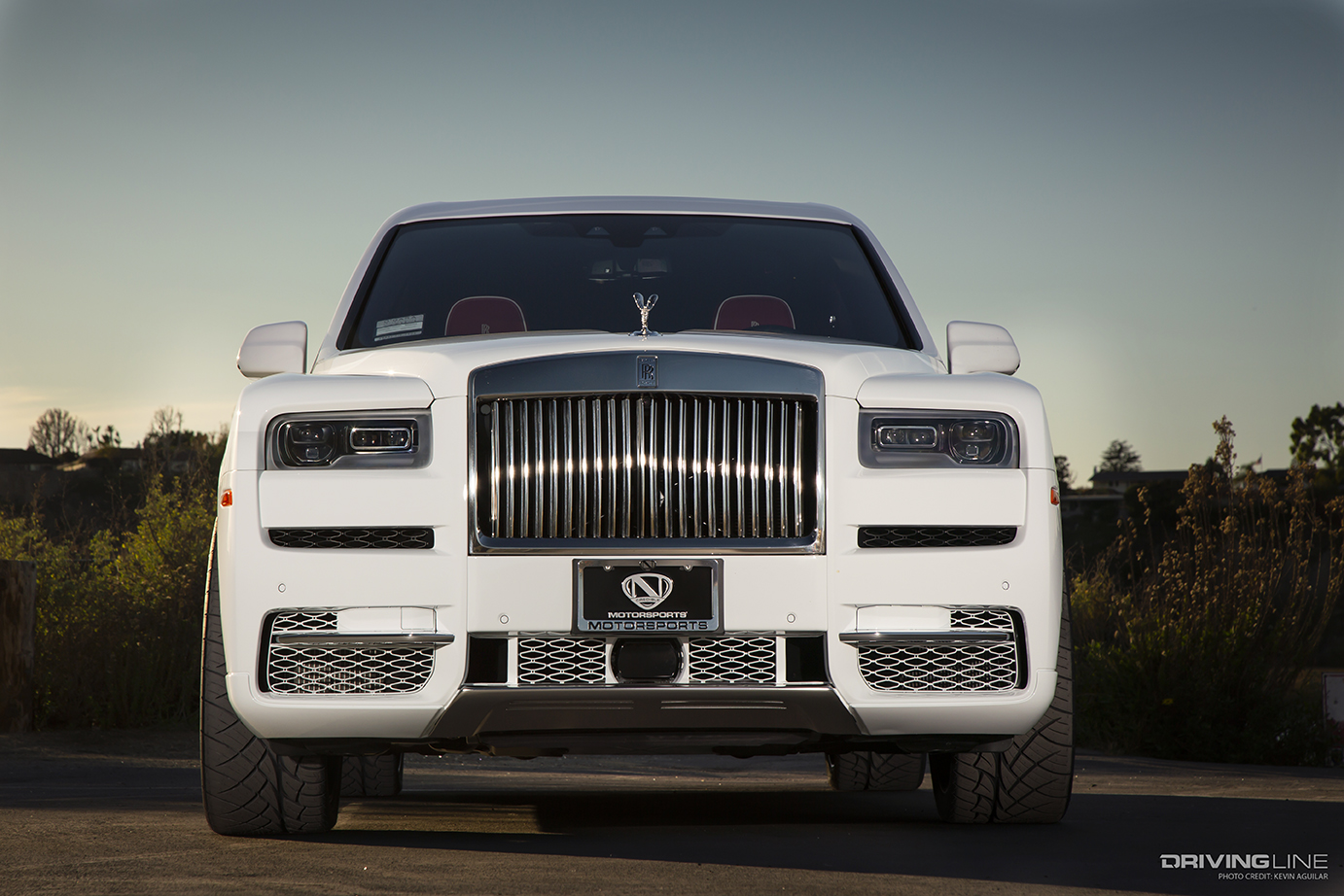Grille of Nick Cannon's Rolls Royce Cullinan