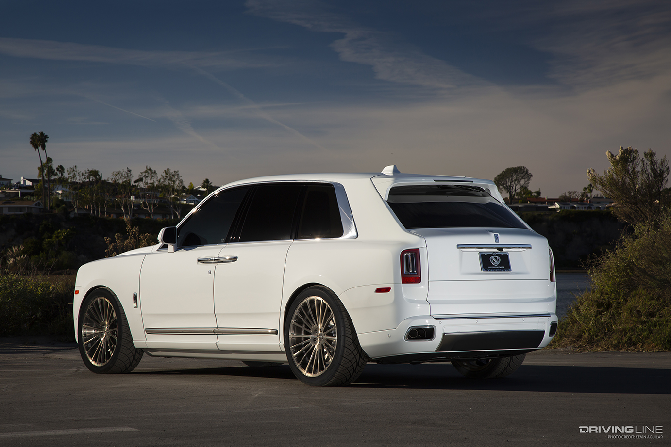 Rear of Nick Cannon's Rolls Royce Cullinan