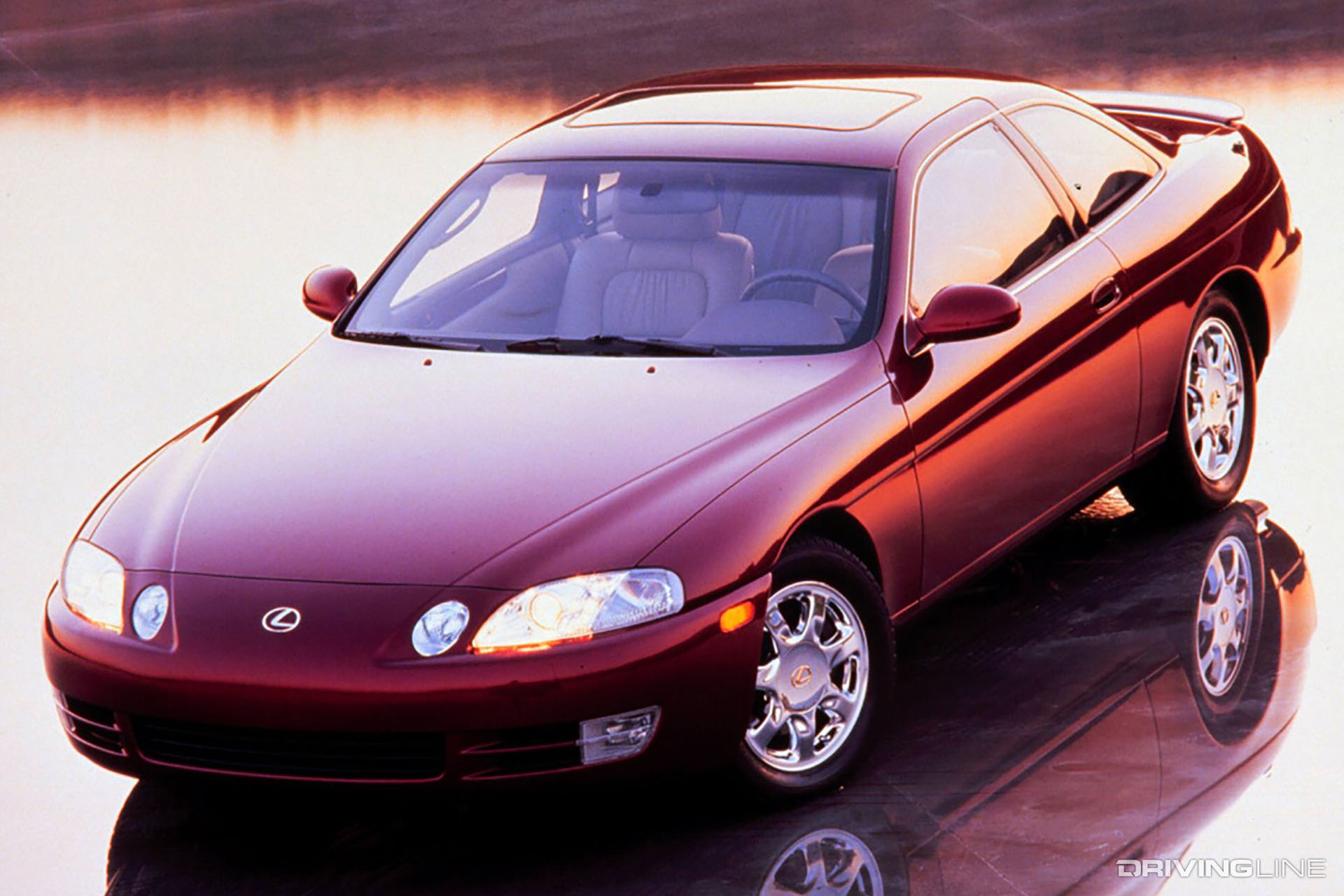 Lexus SC400 Maroon Top View