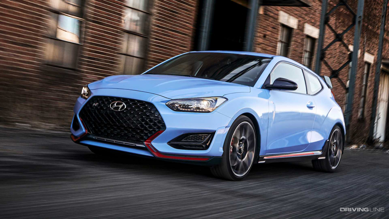 2021 Veloster N DCT Blue Front 3/4