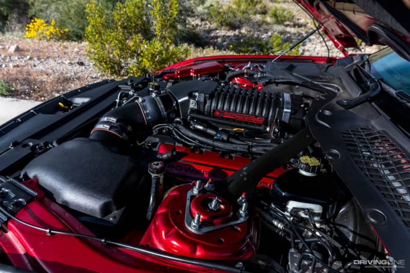 Ford Mustang 5.0L engine with 2.9L Whipple Supercharger