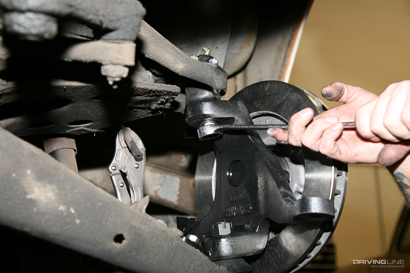 Truck Drop Spindle Install