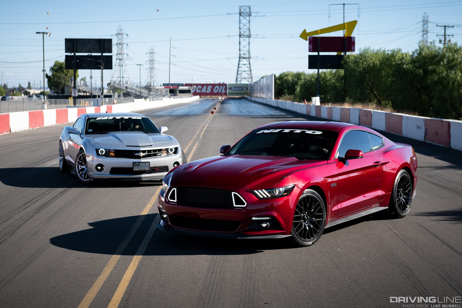Mustang vs Camaro at Irwindale Drag Strip