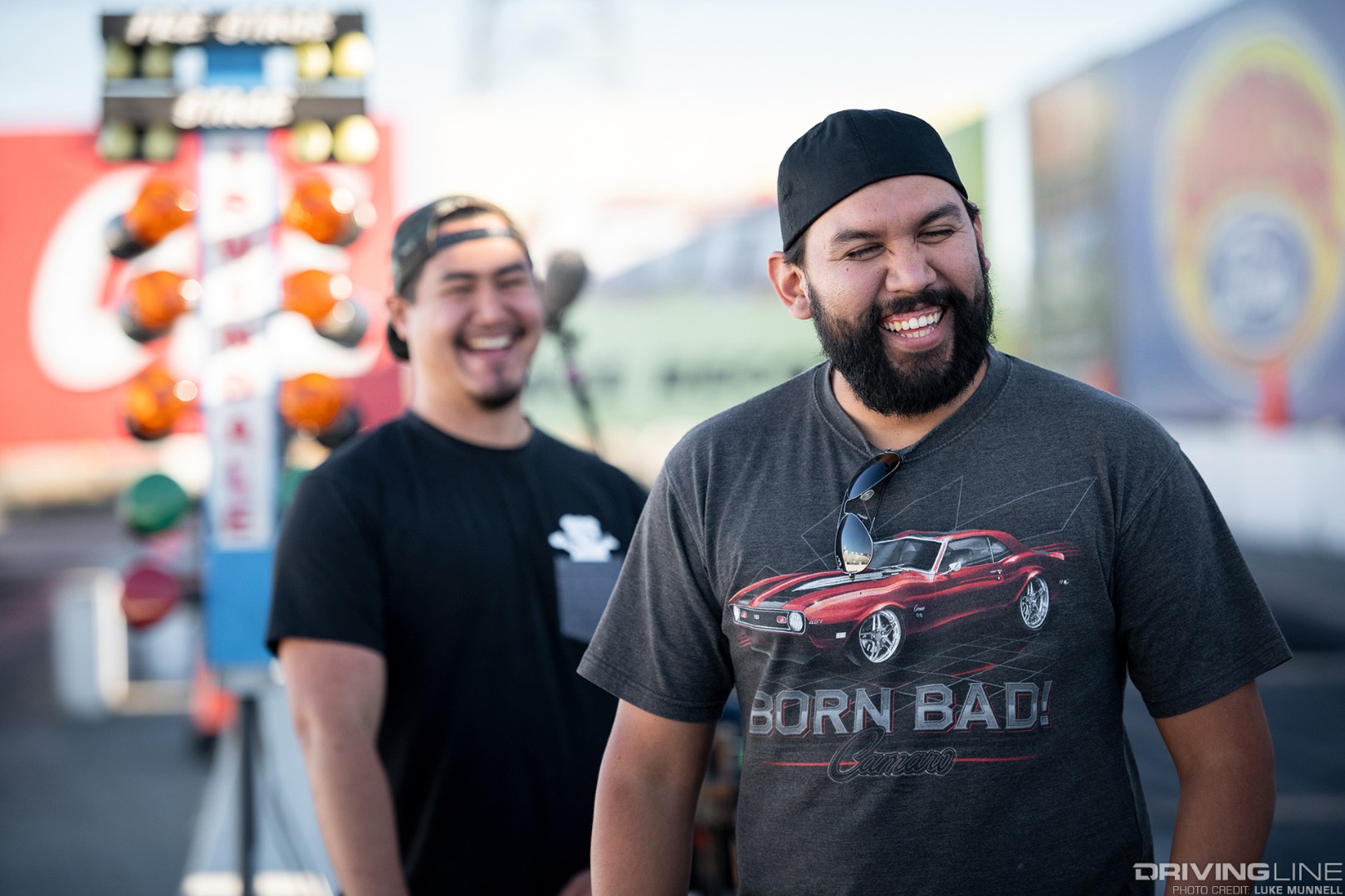 Saul and Jordan at Driving Line Driver Battles at the Irwindale Drag strip