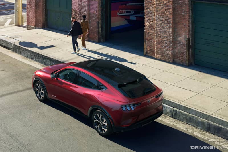 Ford Mustang Mach E Red Top View