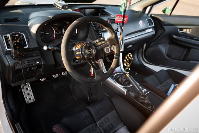 Roger Avila x_subie_x 2016 Subaru WRX STI interior NRG Ryan Litteral steering wheel and dash