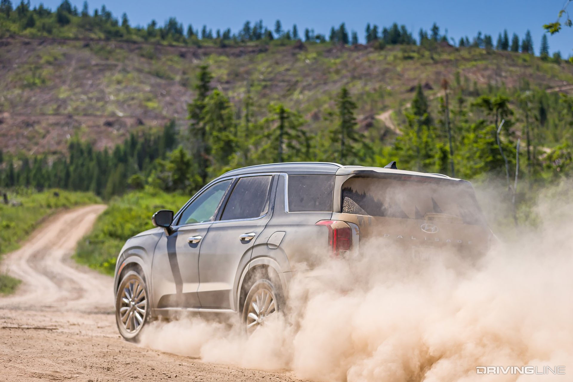 Hyundai Palisade on Dirt Trail