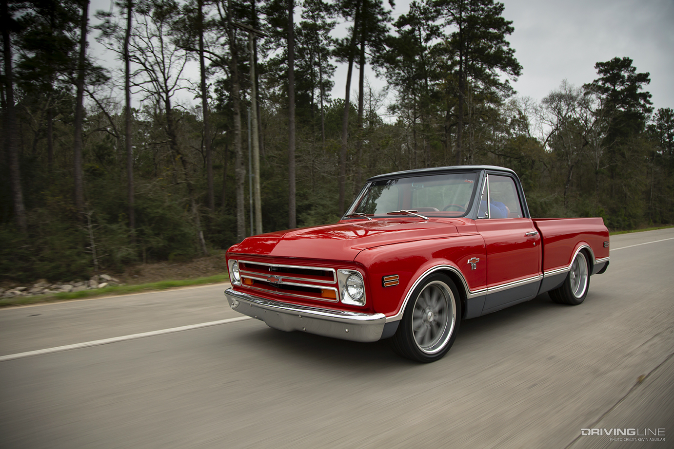 Front of Jay Durheim's '68 Chevy C10 Rolling