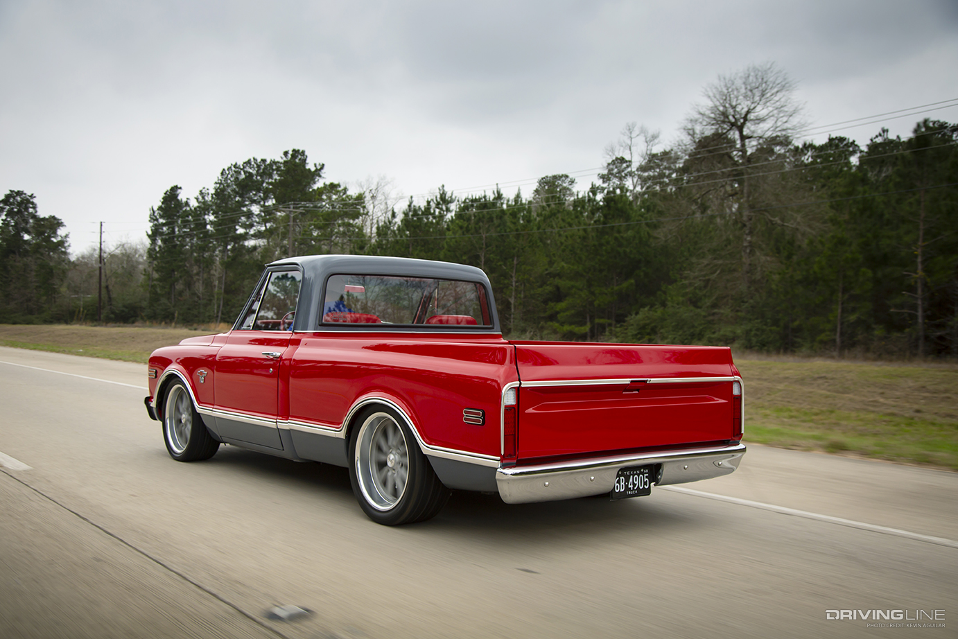 Rear of Jay Durheim's '68 Chevy C10 Rolling