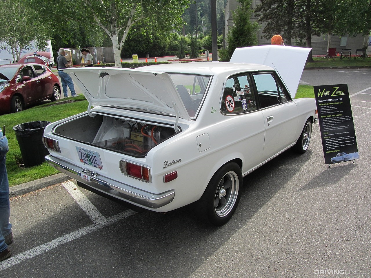 White Zombie EV drag racer