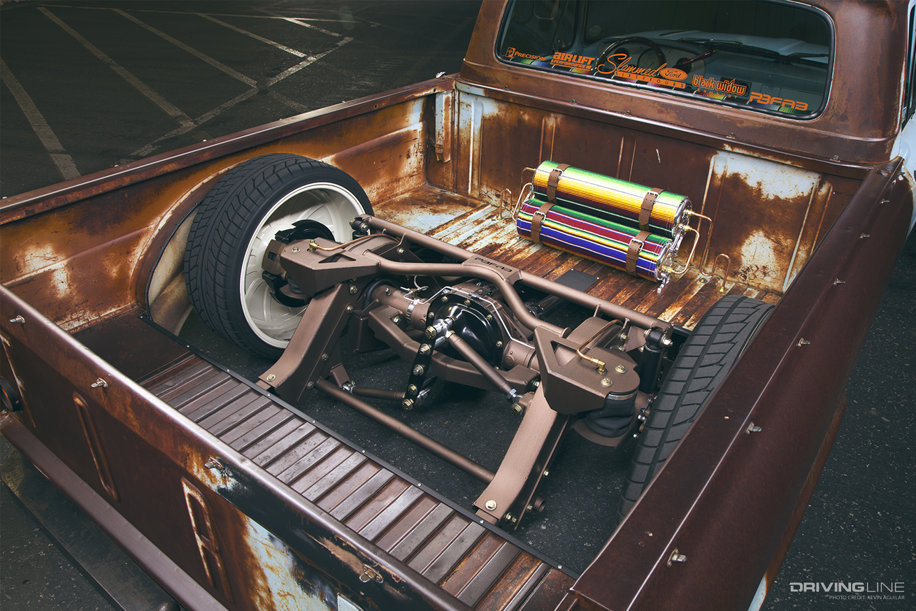 Porterbuilt Rear Suspension on '61 Ford F100 Unibody