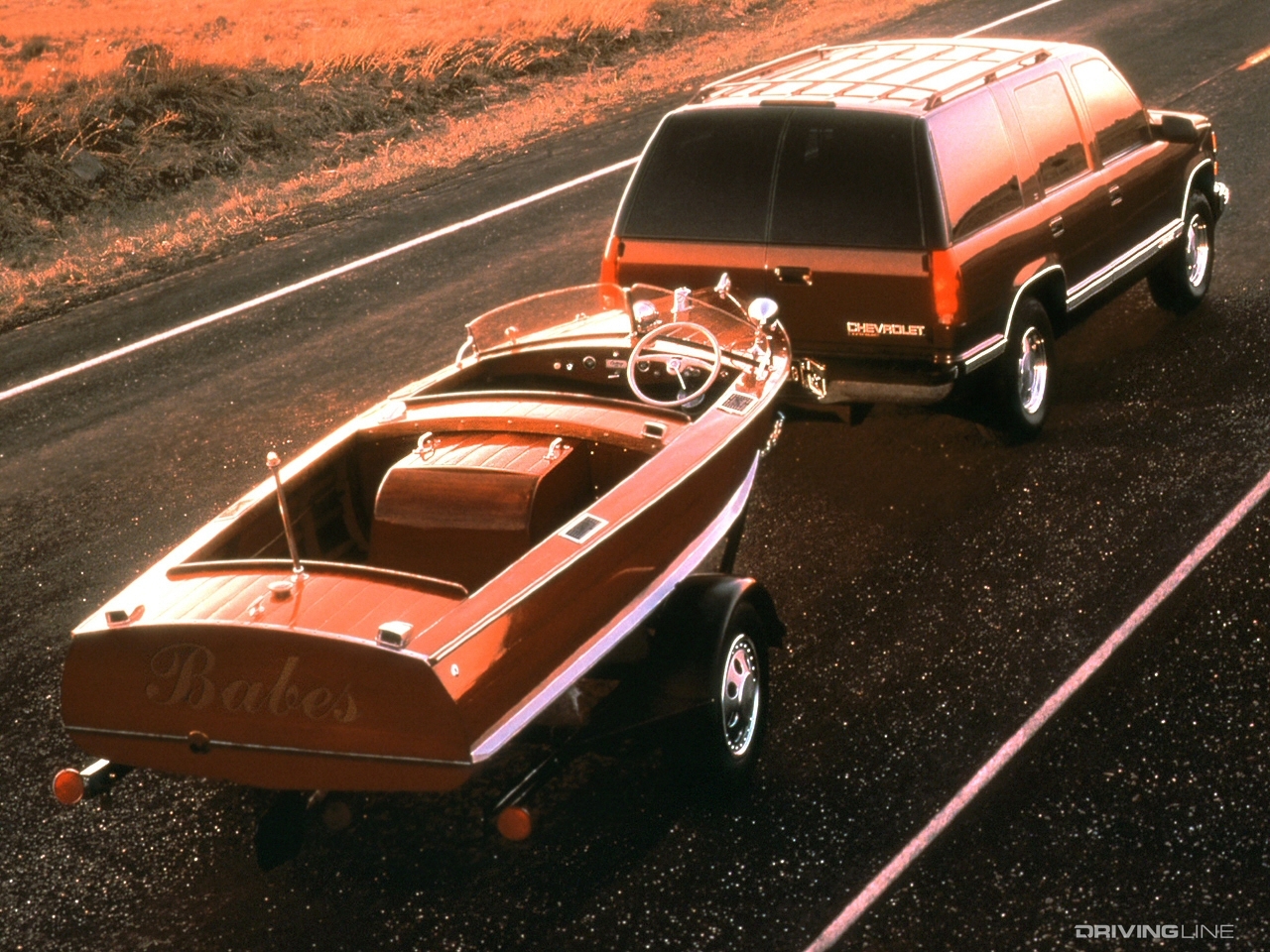 Chevrolet Tahoe towing boat