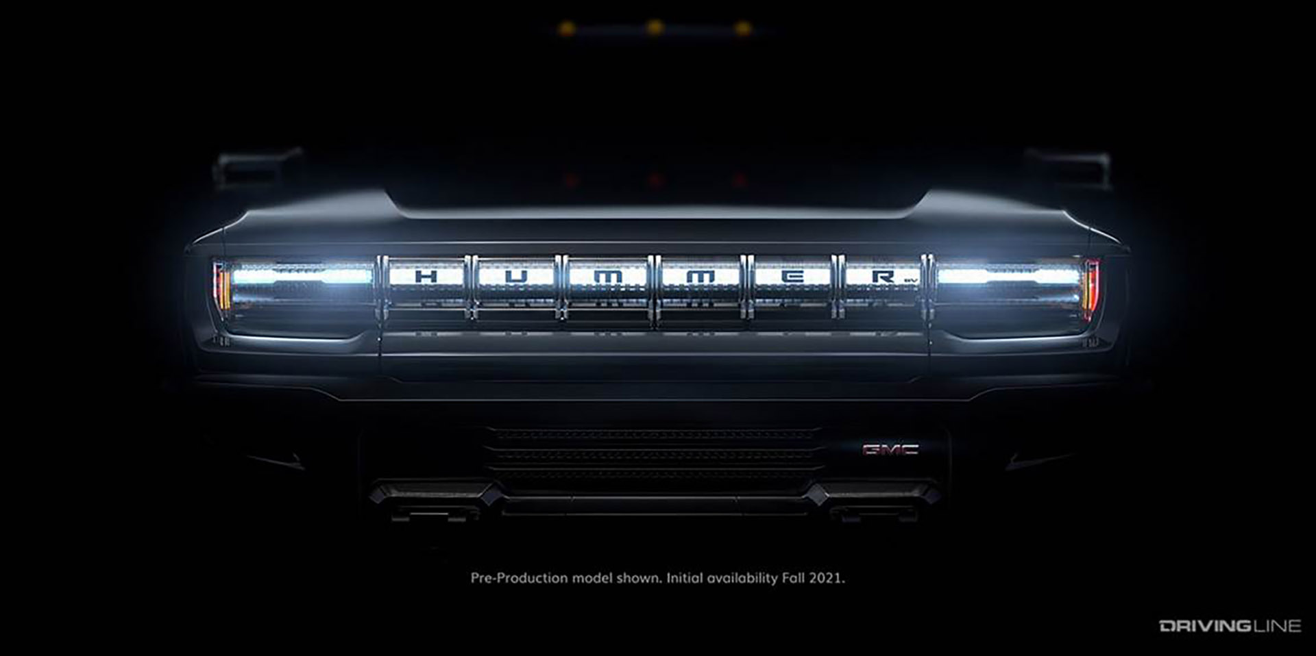 2022 All Electric Hummer Pre-Production model shown. Initial availability Fall 2021