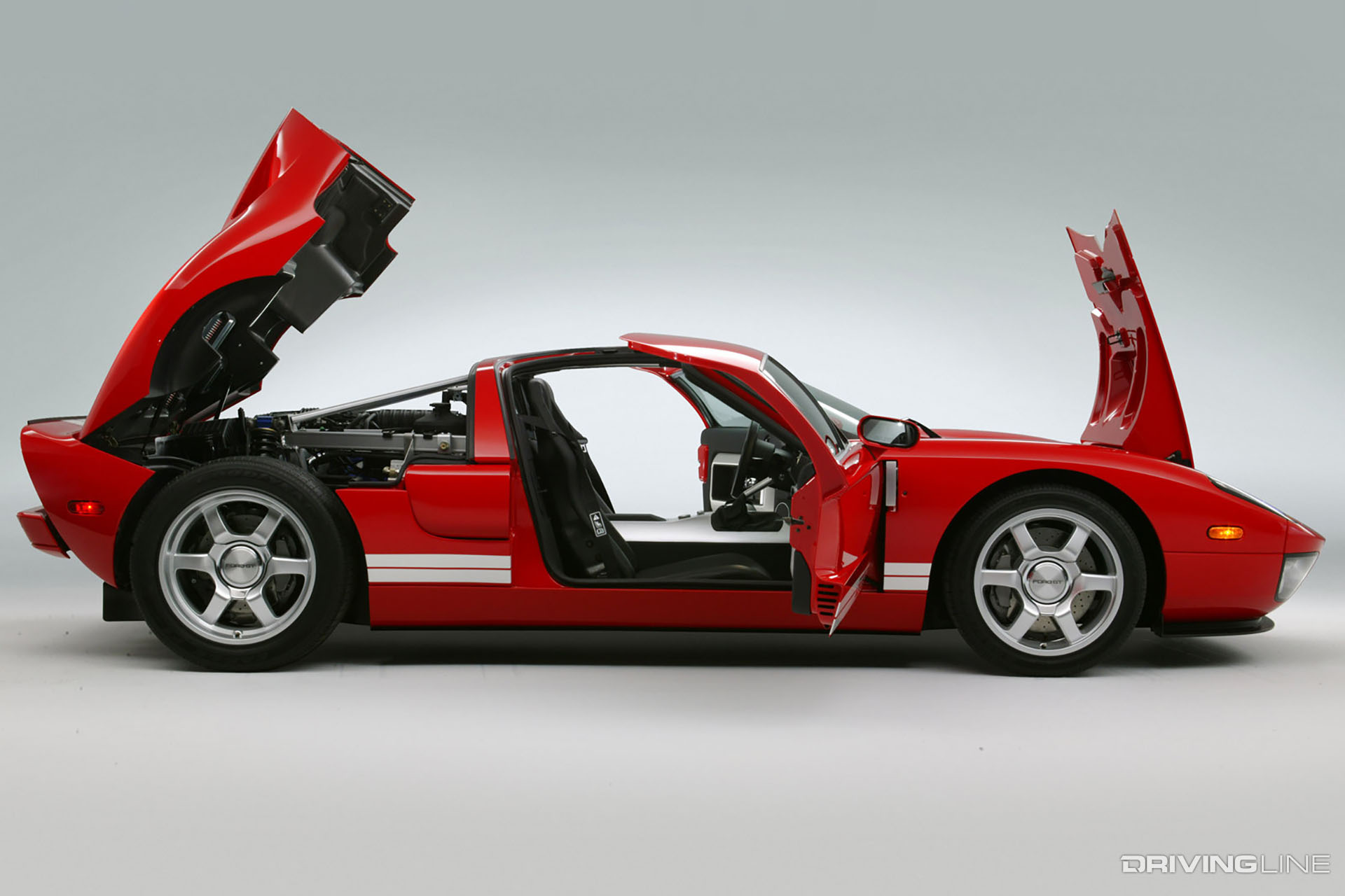 2005 Ford GT Red Side View