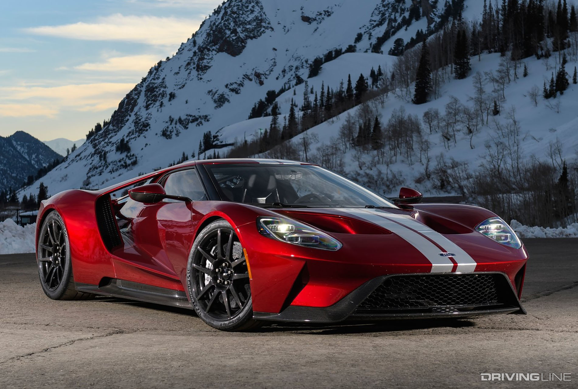 2017 Ford GT Red Silver Stripes