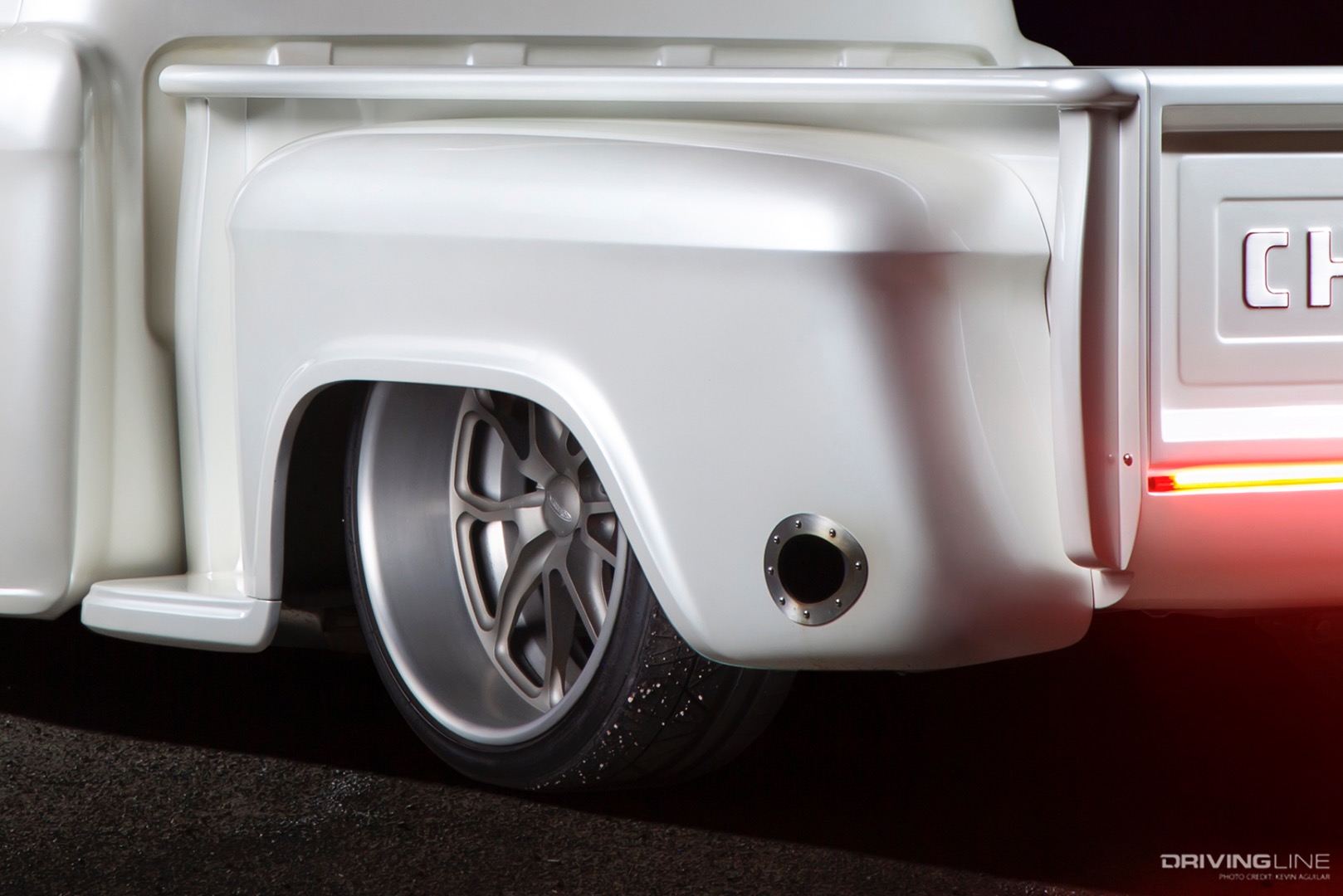 Tires of Snow White '57 Chevy Pickup