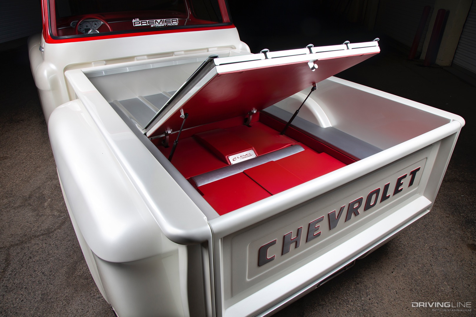 Bed of Snow White '57 Chevy Pickup