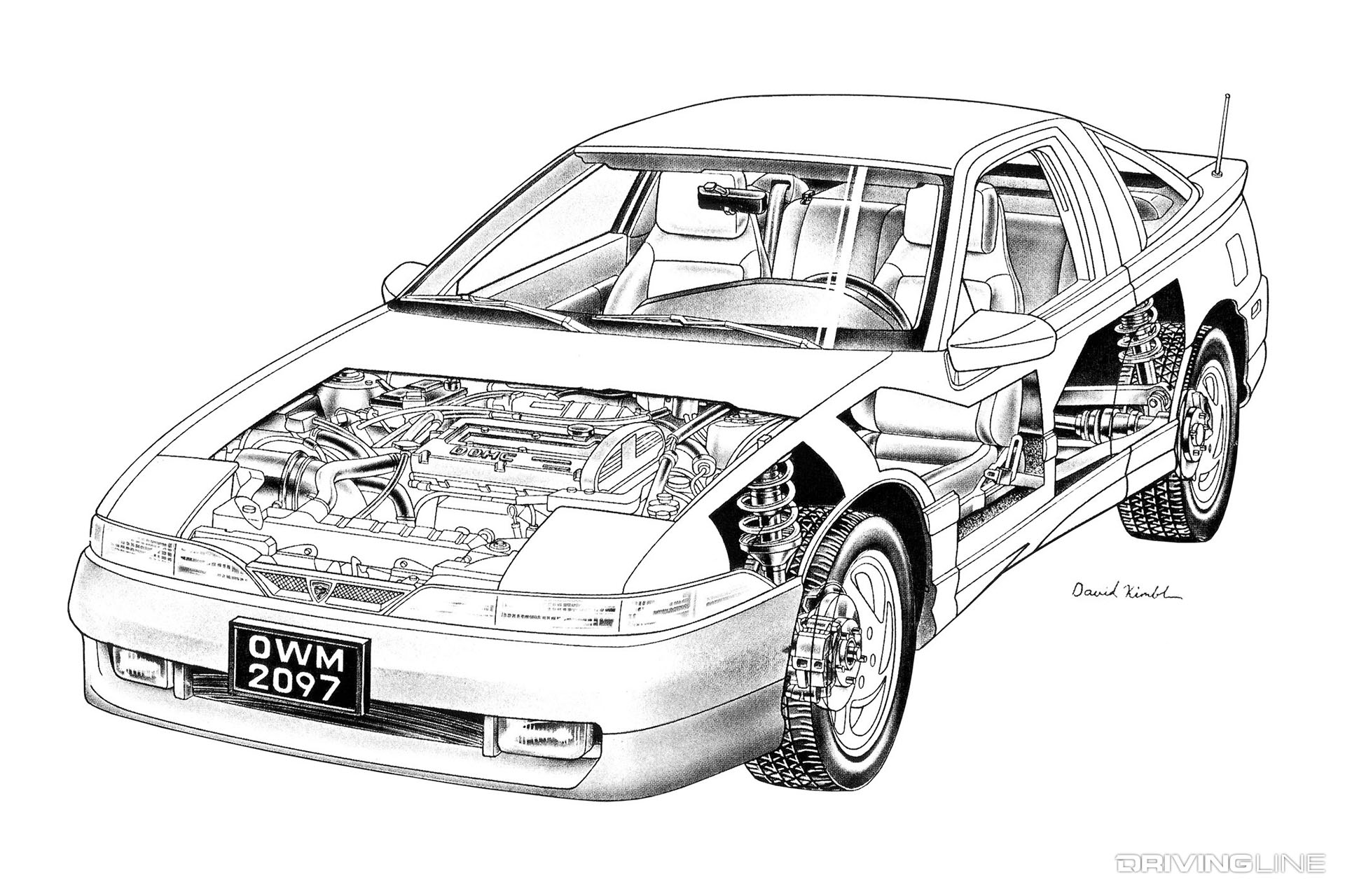Eagle Talon TSI Cut Away Drawing