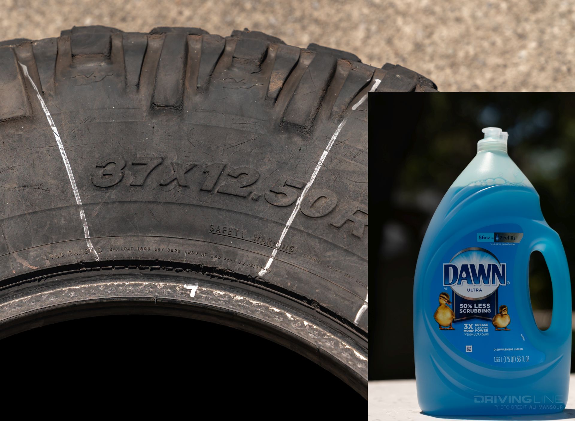 dawn soap for cleaning tires how it works