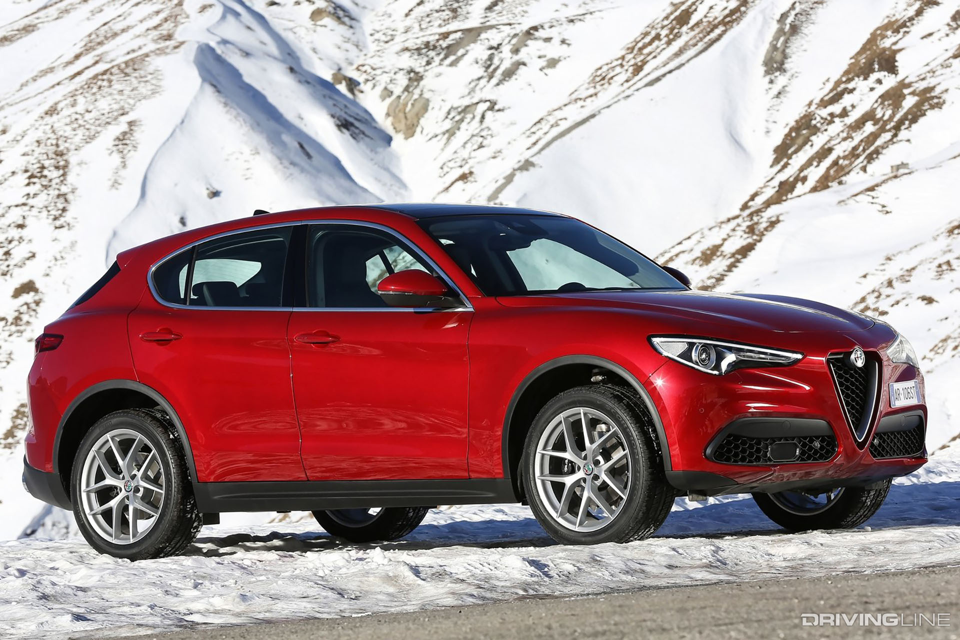 Alfa Romeo Stelvio Red Front 3/4 View