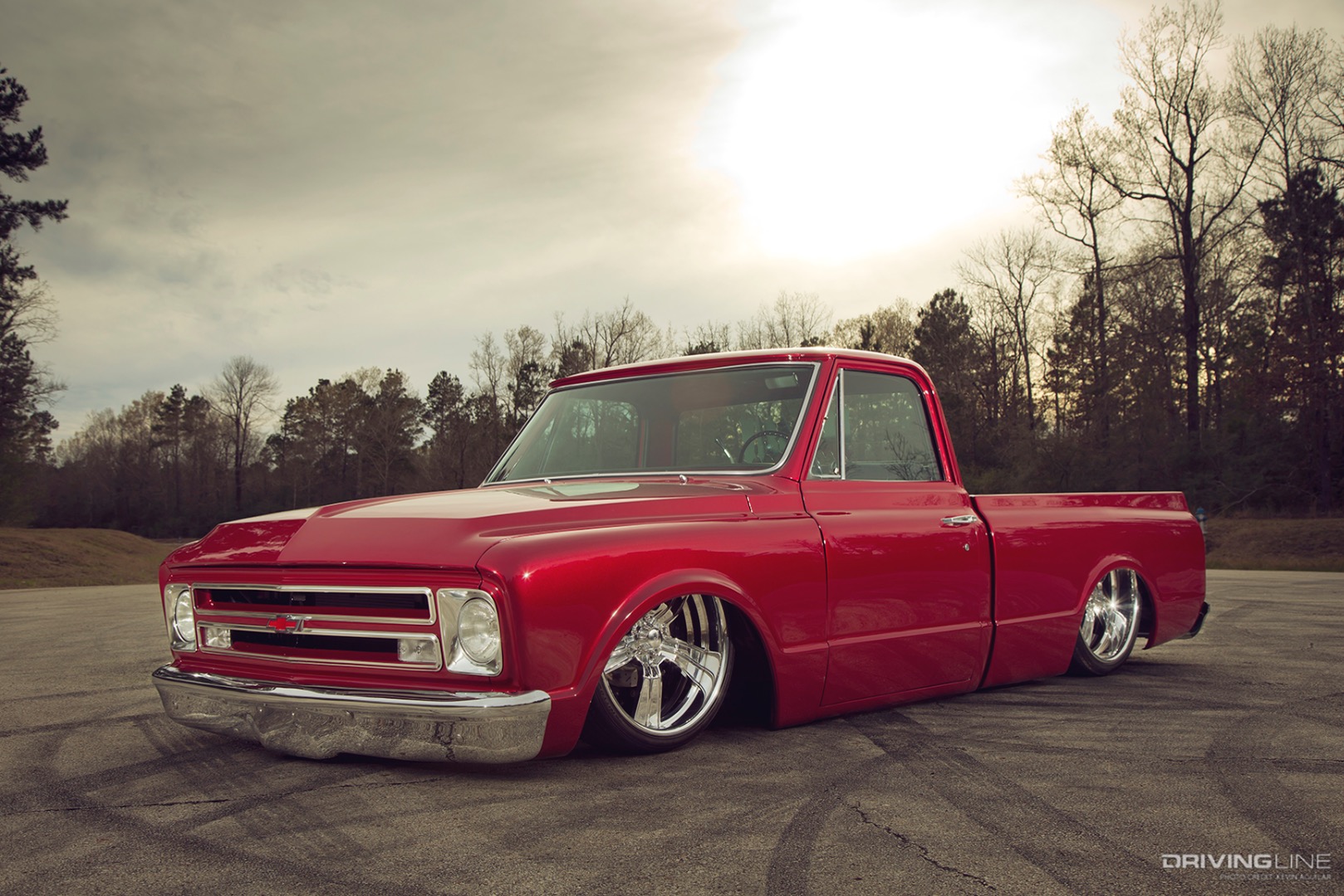 Front of Chad and Candice Shetsky’s Slammed ’67 Chevy C10