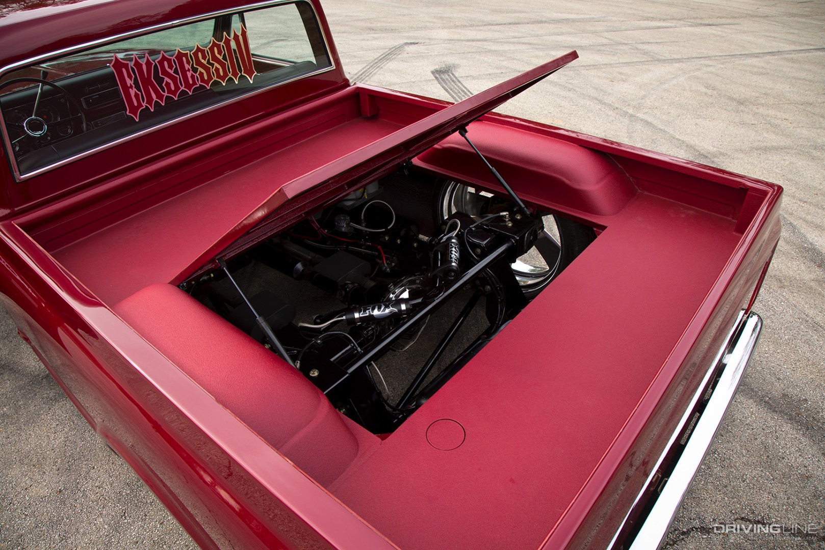Raised Bed Floor of Chad and Candice Shetsky’s Slammed ’67 Chevy C10