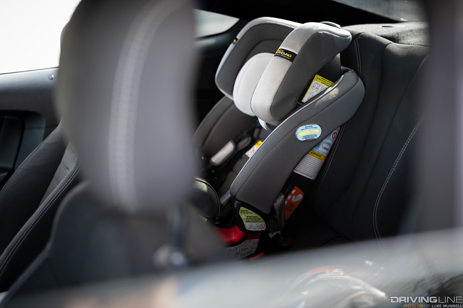 2016 Mustang with Child seat in backseat