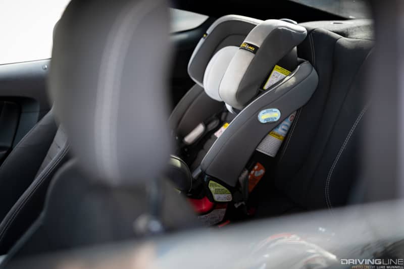 2016 Mustang with Child seat in backseat