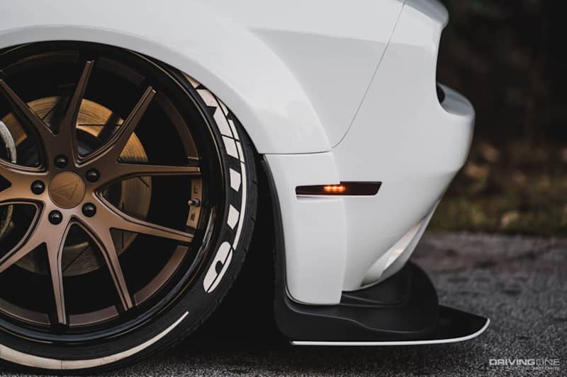 Wide Body Dodge Challenger on Air Bags