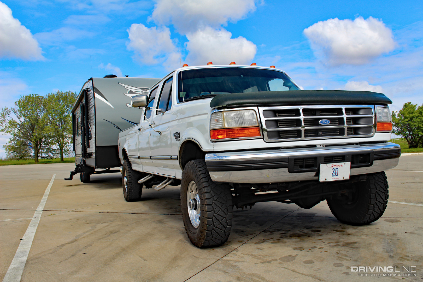 Diesel Truck Towing Camper